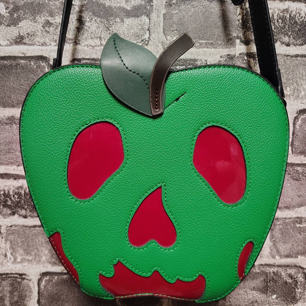 Green and Red Apple-Shaped Women's Bag
